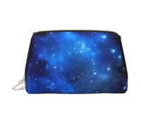 QXYZPYZYLD Blue Shining Stars Durable Pvc Leather Toiletry Organizer With Multiple Interior Pockets For Travel And Home Use, Gold, One Size