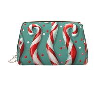 QXYZPYZYLD Candy Canes Durable Pvc Leather Toiletry Organizer With Multiple Interior Pockets For Travel And Home Use, Gold, One Size