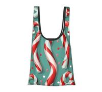 QXYZPYZYLD Candy Canes Print Fold Eco-Friendly Shopping Bags For Groceries, Travel & Everyday Use
