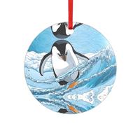 QXYZPYZYLD Cute Penguins Baby Taking Pictures Print Acrylic Shaped Pendant Perfect For Christmas, Winter Theme Parties Special Occasions