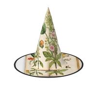 QXYZPYZYLD Floral In The Old Book Print Halloween Hat For Parties, Carnivals, And Role Play
