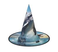 QXYZPYZYLD Funny Animal Dolphin Print Halloween Hat For Parties, Carnivals, And Role Play