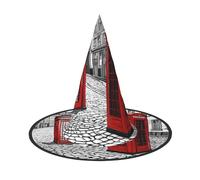 QXYZPYZYLD London Red Telephone Booth Print Halloween Hat For Parties, Carnivals, And Role Play