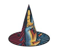 QXYZPYZYLD Rock And Roll Print Print Halloween Hat For Parties, Carnivals, And Role Play