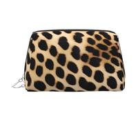 QXYZPYZYLD Rough Leopard Printed Durable Pvc Leather Toiletry Organizer With Multiple Interior Pockets For Travel And Home Use, Silver, One Size