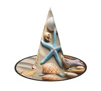 QXYZPYZYLD Shells On The Beach Print Halloween Hat For Parties, Carnivals, And Role Play