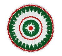 Qxzvzem One Piece 19 Inch Christmas Doily Crochet for Dressers and End Tables Crafts Large Doilies Cloth Lace Placemats Coasters Cotton Round Tablecloth