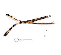 QYAJS 1 Pair Glasses Temple Arms Legs Replacement for Eyeglasses Sunglasses 1.5mm Double Hinge Flat-End Design with Screws and Screwdriver