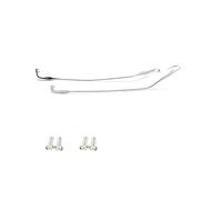 QYAJS 1 Pair Metal Frame Arms Rimless Glasses Legs Glasses Replacement Temple Eyewear Frame Temple (Silver), Black, 148mm