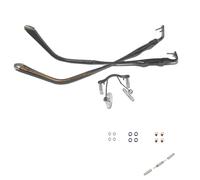 QYAJS 1 Pair Metal Frame Replacement Temples with Locking Groove Single-Hole Hinge Design Includes Nose Bridge Screws and Screwdriver (Grey)