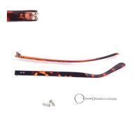 QYAJS Eyeglass Replacement Temple Legs Plastic Glasses Replacement Arm for Glasses Sunglasses Leopard Print Color (Double-tooth Hinge)