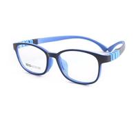 QYAJS Eyeglasses Frame Children Optical Glasses Frame TR90 Flexible Bendable One-piece Safe Eyeglasses Girls Boy, Blue, Medium