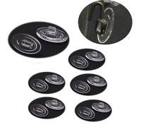 QYAJS Eyeglasses Nose Pads 15mm 6 Pairs Oval Pushin Nose Pieces Push in Soft Silicone Slide in Compatible with Oakley Crosshair2.0/WireTap/Whisker/Maui Jim for Eye Glasses Sunglasses