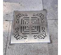QYANPEN Drain Covers Outdoor 10x10cm, 15x15cm, 20x20cm, 25x25cm, 30x30cm Square Drain Grate with Base, Durable 304 Stainless Steel Outdoor Drain Cover for Yard Garden(15cmx15cm(5 7/8" x5 7/8"))