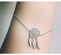 QYAQ Sterling Silver Bracelet For Women,Women 925 Sterling Silver Bracelet Dream Catcher Adjustable Bracelet Ladies Silver Bangle Fashion Sterling Silver Jewellery Gifts For Her Wife Girlfriend Mum