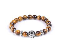 QYAQ Stone Bead Bracelet For Women,Natural Stone Bracelet For Women Elastic Tiger'S Eye Bracelet 7 Chakras Bracelet Star Of David Gemstone Bracelet Boho Gift For Couples Girlfriend Mom