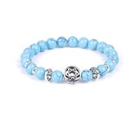 QYAQ Stone Bead Bracelet For Women,Natural Stone Bracelet For Women Elastic Turquoise Bracelet 7 Chakras Bracelet Star Of David Gemstone Bracelet Boho Gift For Couples Girlfriend Mom