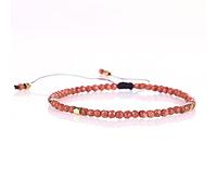 QYAQ Stone Bead Bracelet For Women,Natural Stones Bead Bracelet Hand Weave Adjustable Golden Sandstone Bracelet Fashion Stone Bangle 7 Chakras Bracelet Gift For Girlfriend Mom