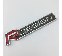 QYCJKL Car Emblem for Volvo R Design XC60 V70 S60 V40 V60 C30 V50, Car Decal Letters Badge Emblem Sticker, Car Tail Side Sticker, Hood Trunk Emblem Front Grille Badge Stickers Replacement,A