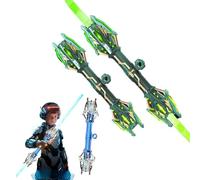 QYDZR 2026 New Lightsaber, Light up Sword Saber, 24 Colors Retractable Lightsaber, Fingertip Rotation, Glowing Tools for Party Cosplay Parties(Green)