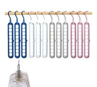 QYDZR 9 in 1 Smart Hanger Pro, Multi Hangers Space Saving Heavy Duty, 9 Holes Rotate Anti-Skid Folding Hanger, Nine-Hole Plastic Hangers, for Universities
