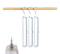 QYDZR 9 in 1 Smart Hanger Pro, Multi Hangers Space Saving Heavy Duty, 9 Holes Rotate Anti-Skid Folding Hanger, Nine-Hole Plastic Hangers, for Universities(White)