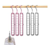 QYDZR 9 in 1 Smart Hanger Pro, Multi Hangers Space Saving Heavy Duty, 9 Holes Rotate Anti-Skid Folding Hanger, Nine-Hole Plastic Hangers, for Universities(Mix-3)