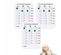 QYDZR Did You Feed the Cat Tracker, with AM/PM Indicators, Pet Feeding Reminder for Dogs Cats, Pet Has Been Fed Schedule Clip for Dogs and Cats(3pcs)