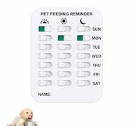 QYDZR Did You Feed the Cat Tracker, with AM/PM Indicators, Pet Feeding Reminder for Dogs Cats, Pet Has Been Fed Schedule Clip for Dogs and Cats(1pcs)