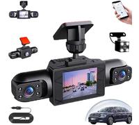 QYDZR Full View Car Dashcam System, 1080P Panoramic Recording Driving Recorder, 360 Degree Car Dash Cam Wireless, Camaras with Night Vision, Loop Recording, for Vehicles(4 LENSES)