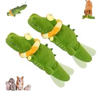 QYDZR The Mellow Dog - Calming Crocodile,Interactive Emotional Support Plush, Soft & Washable Cover, Automatic Tail-Wagging, for Dogs for Small, Medium & Large Dogs(2pcs)
