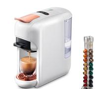 QYDZSHOP 5 In 1 Capsule Coffee Machine, Hot Cold Brew Multi Capsule Coffee Maker, 92° Constant Temperature Extraction,19Bar High Pressure, For Home Office Use White