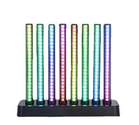 QYDZSHOP Music Sound Pickup Spectrum Lamp, LED Gaming Bedroom Desk Ambient Ligh with 8 Nixie Tube, 3 Kinds Of Dynamic Mode, APP/Remote Control/Voice Control, for Music, Electronic Lover