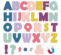 Qyeahkj 103 Pcs Warm Boho Magnetic Letters 2’’ Magnetic Letters for Classroom Whiteboard Fridge Alphabet Kit for Toddlers Educational Tool for Preschool Home Learning Spelling