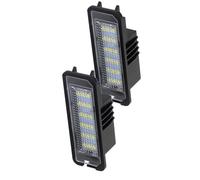 QYEHTUN License Number Plate Lights Compatible With Seat For Altea 2004-2015 For Exeo For Ibiza MK4 2008-2015 2pcs License Number Plate Light Car Lamp 1K8943021 1J6943021B(WHITE)