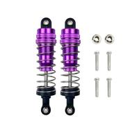 QYEHTUN Rc Shock Absorber Set For WLtoy 144001 1316 1/14 2PC Aluminum Metal Oil Filled Shock Absorber Front&Rear RC Car Crawler Short Course Truck Upgrad Part(Purple)