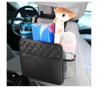 QYETRGF Car Organiser, for Suzuki Jimny Samurai Sidekick Wagon Seat Headrest Storage Bag Waterproof Leather Vehicle Tidies Pocket Backseat Tissue Trash Bin Holder