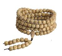 QYEURFOF Bodhi bead bracelets, 108 Star Moon Bodhi Bracelet Beaded Necklace Gold Seed Rosary Beads for Men Women Prayer Medition