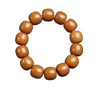 QYEURFOF Bodhi bead bracelets, Bodhi Root Beaded Bracelet Natural Weathered Single Circle Buddha Beads for Meditation Chanting