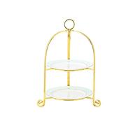 QYEURFOF Cake stand, Multi-color Handles Creative Ceramic Dessert Table Cake Display Stand Tray Detachable for Hotel, Restaurant, Home
