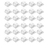 QYEW 30Pcs Outdoor Light Hook, Sticky Fairy Light Clip, Sticky Cable Manager Bracket, Indoor Light Clip for Hanging Christmas Lights, wall Cable, String Lights, Decorations (Transparent, Small)