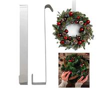 Door Wreath Hanger Hook - Strong Metal Over the Door Hook 28cm for Every Day Use and for Christmas | Perfect for Hanging Clothes, Bags, Scarves and Christmas Wreath