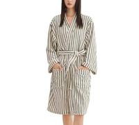 QYFHJGFR Soft Terry Kimono Bathrobe For Women And Men,Luxury Cotton Terry Cloth Robe， Comfortable Loungewear Nightwear(Size:M,Color:White Black)