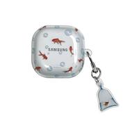 QYFZXLV for Samsung Galaxy Buds FE/2 Pro/Pro/Live/Buds 2 Case Cute,Kawaii Cartoon Fish/Stripe Pattern,Funny Earphone Protective Cover for Women Girls Boys (Fish)