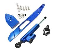 QYGGBD Motorcycle Steering Damper Stabilizer Mount Bracket For YA&MAHA XJR1300 XJR 1300 1998-2015 Dampers Mounting Support Kit Holder Steering damper Mount Bracket Full Set(Blue)