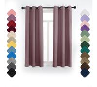 QYGKDYD Thermal Blackout Curtain 100x260cm with Grommets Noise Reducing Opaque Drapes for Bedroom Living Room Balcony Pink Single Panel Heat Insulating Dressing Room Essential