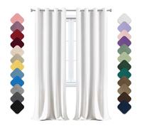 QYGKDYD Thermal Insulated Eyelet Curtain 100x260cm Opaque Blackout Curtain for Living Room Bedroom Balcony Soundproof Shower Curtain White 1 Piece Set
