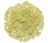 QYGL Sea Glass for Crafts - 14oz Yellow Seaglass Pieces - Vase Filler and Aquarium Ornament, DIY Craft Supplies for Art, Beach Weddings, and Home Decor, Flat Frosted Dyed Color Stone