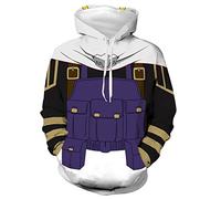 QYIFIRST Anime Hooded sweatshirt Hoodie Hero Academia Tamaki Amajiki Cosplay Costume Unisex 3D Printing Top Adult Purple L (Chest 110cm)