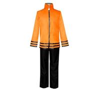 QYIFIRST Anime Uzumaki Top Trousers Fancy Dress Cosplay Costume Orange Men's XL